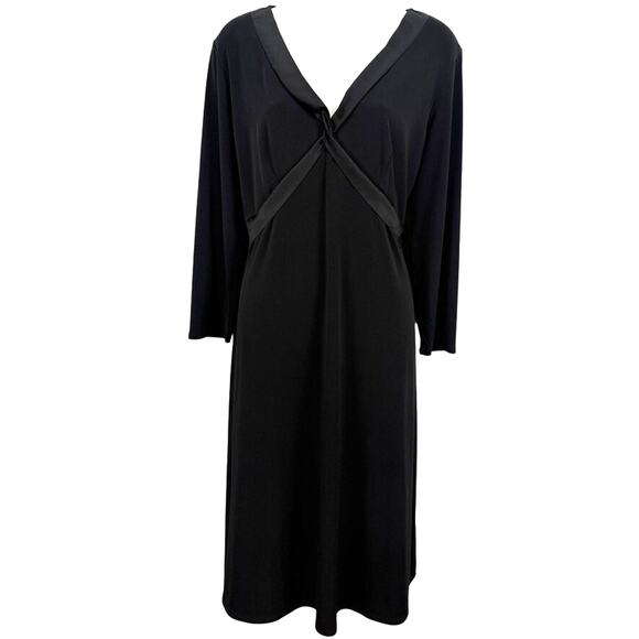 BCBG Paris Vintage Babydoll Jersey Knit Empire Waist Midi Whimsigoth Dress XL - Picture 1 of 16